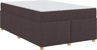 vidaXL Vidaxl - Estructura De Cama Con Colch&oacute;n Marr&oacute;n Oscuro 120 X 200 Cm Tela
