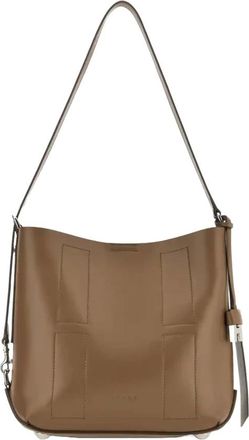 Hogan Tassen, Dames, Bruin, ONE Size, Leer, H01R Hobo Piccola