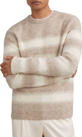 Reiss Piers Wool & Alpaca Blend Sweater in Oatmeal/white at Nordstrom, Size Xx-Large