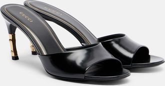 Gucci Castello leather mules