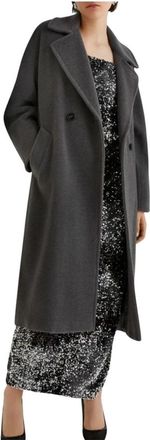 Marella English Coat - Dames - Jas met riem - Grijs - M - Wol - Jassen
