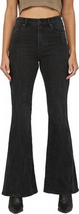Hidden Jeans Happi Seamed Flare Jeans In Charcoal