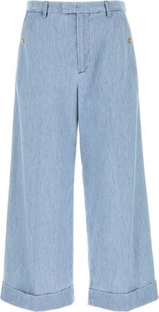 Valentino Garavani Light blue denim wide-leg jeans
