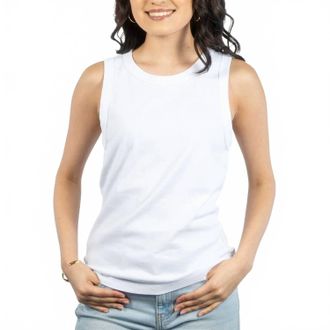 Dylan Womens Jude Rib Tank Top In White