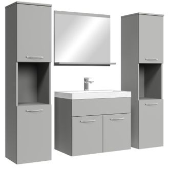 Badplaats Conjunto Mueble De Ba&ntilde;o Montreal Xl 60 X 35 Cm - Gris Mate - Mue