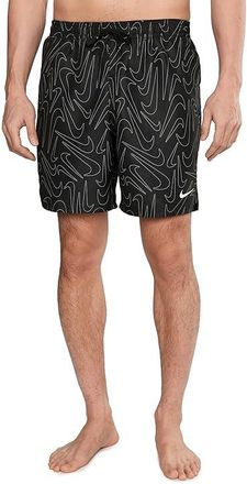 Nike Breaker Tossed Swoosh 7 Brief Lined Volley Mens Swimwear Black : 2XL, Polyester