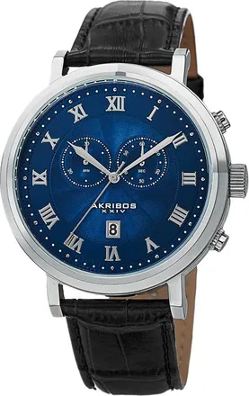 Akribos XXIV Akribos Xxiv Mens Leather Watch