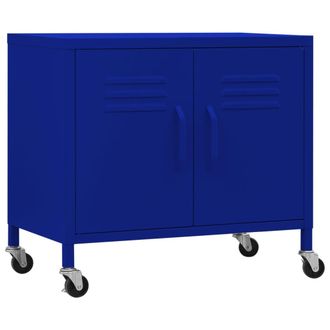 vidaXL Armario De Almacenamiento Acero Azul Marino 60x35x56 Cm Vidaxl