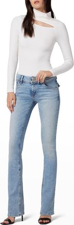Hudson Beth Mid-Rise Faded Bootcut Jeans