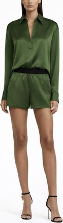 Tom Ford Silk Pajama Shorts - Green