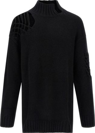 Yohji Yamamoto Heren, Truien, Zwart, Maat: L Wol