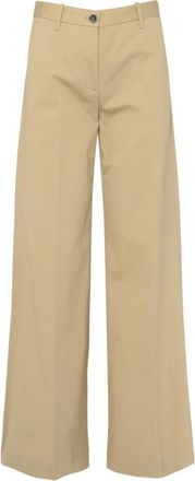 Nine In The Morning Chino Palazzo Broek Beige - Dames - Wijde Broeken - Beige - W26 - Broeken