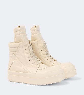 Rick Owens Mega Bumper Geobasket leather sneakers