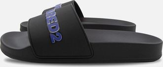 Dsquared2 Mens Dsquared2 Dsquared Logo Slides Black/Blue - Black/Multi - Size: 11