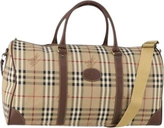 Burberry Pre-owned Weekend Bags, female, Beige, Size: ONE SIZE Pre-owned Vintage Boston Bag