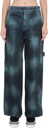 Stella McCartney Green Straight Mid Rise Jeans