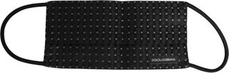 Dolce & Gabbana Mascherina con elastici auricolari plissettati - - Accessories - unisex - Nero - ONE SIZE