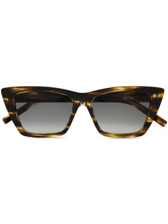 Saint Laurent Eyewear Occhiali da sole Mica cat-eye - Marrone