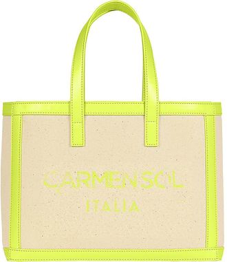 Carmen Sol Venezia Tote Bag in Neon Yellow at Nordstrom