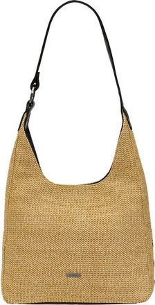 Hammitt Tim Medium Hobo Bag in Noir Smooth Raffia/Gunmetal at Nordstrom