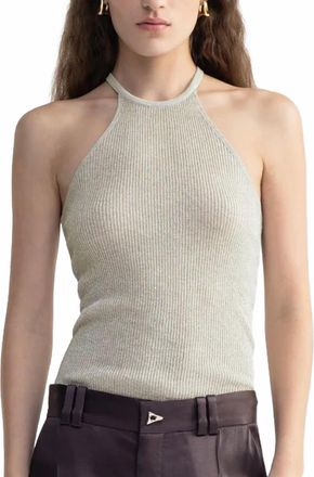 &Aacute;eron Galina Sleeveless Top In Ivory/silver