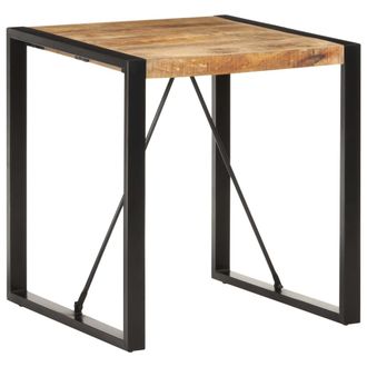 vidaXL Vidaxl - Mesa De Comedor Madera Maciza De Mango Rugosa 70x70x75 Cm