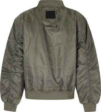 Anine Bing Leon V-Neck Ribbed Hem Bomber Jacket