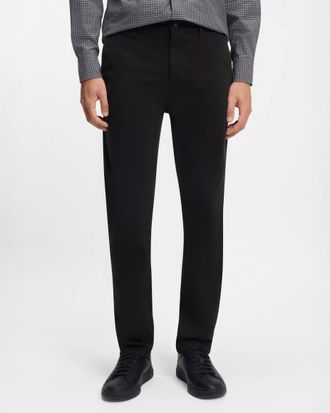 Boss Orange by Hugo Boss Mens Tapered-Fit Chinos in Black Cotton - Size 34W/32L