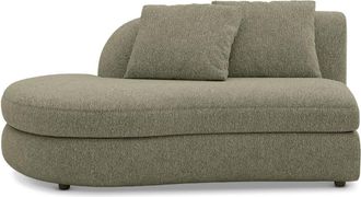 Castlery Fable Left Chaise Customized, Performance Classic Twill Moss, Spill Resistant, Ultra Deep Seats for Castlery Chairs