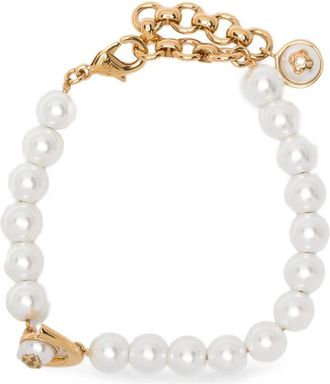 Casablanca Pearl-embellished Logo-plaque Bracelet