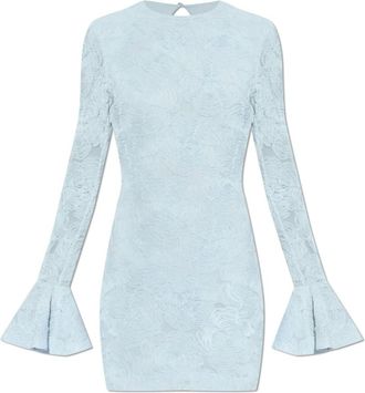 Rotate Korte Bloemenjurk - Dames - Korte kleedjes - Blauw - S - Leer - Kleedjes