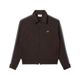 Lacoste Zip-throughs, male, Brown, XL, French Made Zipped Sweatshirt