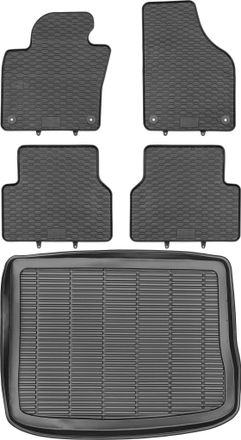 OEM Juego De Alfombrillas De Goma Para Coche Y Maletero Para Volkswagen Tiguan I Suv (2007-2015)
