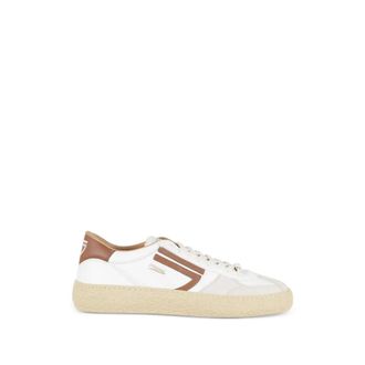 Puraai Sneakers, male, White, Size: 11 US 1.01 Vintage Faux Leather Sneakers