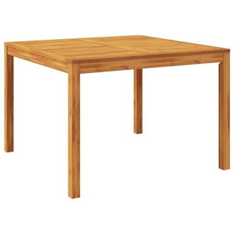 Berkfield Home Garden Dining Table 110x110x75 cm Solid Wood Acacia in Brown | Size: 110 x 110 x 75 cm