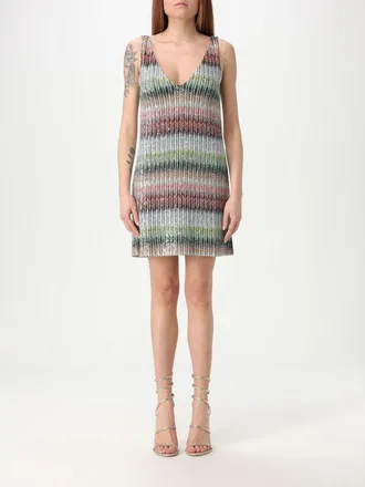 Missoni Bicolor Viscose Cocktail Womens Dress