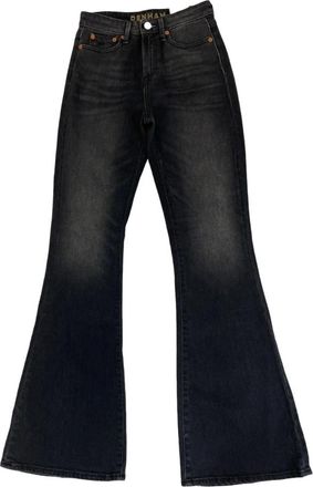 Denham Zwarte jeans met hoge taille en flare pasvorm - Dames - Flared Jeans - Zwart - W27 L30 - Katoen - Jeans