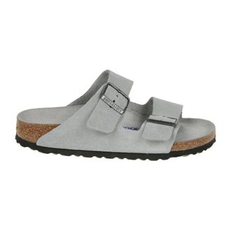 Birkenstock Sliders, female, Gray, Size: 10 US Arizona SFB Sandals