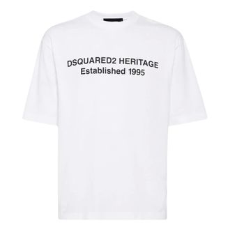 Dsquared2 T-Shirts, male, White, Size: XL Dsquared2 T-shirts and Polos White