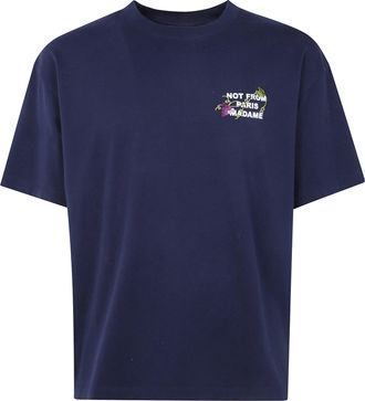 Dr&ocirc;le de Monsieur T-Shirt Embroidered Slogan Vine