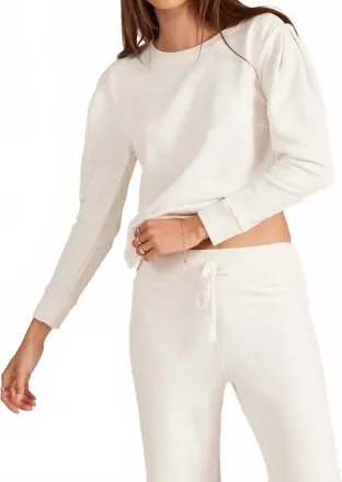 bobi Naomi Pullover Top In Pearl