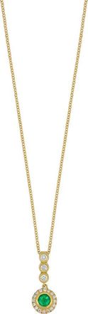Bony Levy El Mar Emerald & Diamond Pendant Necklace (Nordstrom Exclusive) in 18Ky at Nordstrom Rack, Size 18