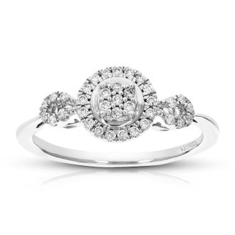 Vir Jewels 1/5 cttw Lab Grown Diamond Ring in Sterling Silver For Women