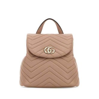 Gucci Pink Leather Mini Gg Marmont Backpack Cameoxdafne Zaini