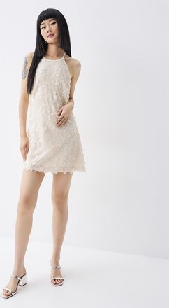 Twik Womens Large sequins halter mini-dress