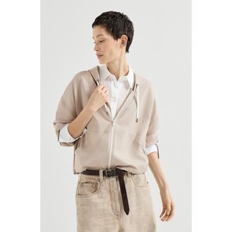 Brunello Cucinelli Couture interlock sweatshirt in Beige at Nordstrom, Size Xx-Large Eu