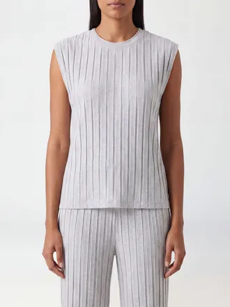 Iro Top slim fit in misto cotone senza maniche con scollo a gcollo