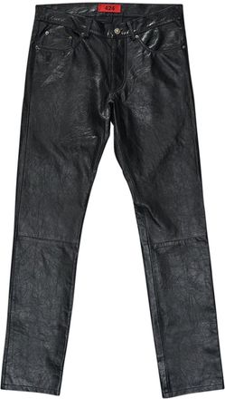 424 slim-fit leather trousers - men - Leather - 56 - Black