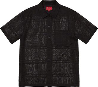 SUPREME Mesh Stripe Shirt Black SUP-SS23-260