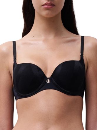 Chantelle Womens Glaze Covering T-Shirt Bra - Black Polyamide - Size 40DD